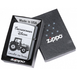 Zippo mit Lasergravur Traktor
